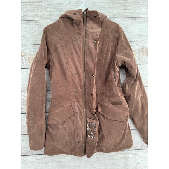 Burton Dryride Corduroy Double Breasted Snowboard Ski Jacket Womens Small Brown - Picture 4 of 15